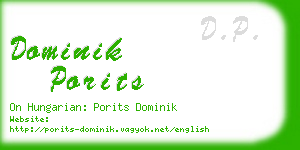 dominik porits business card